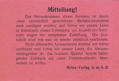 Mitteilungszettel Mitteilungszettel